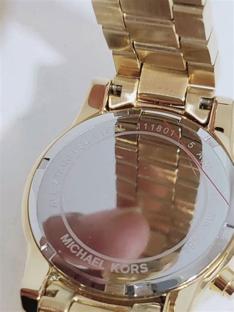 michael kors watch serial number look